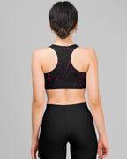Women’s Sports Bra - Modern Abstract Line Pattern