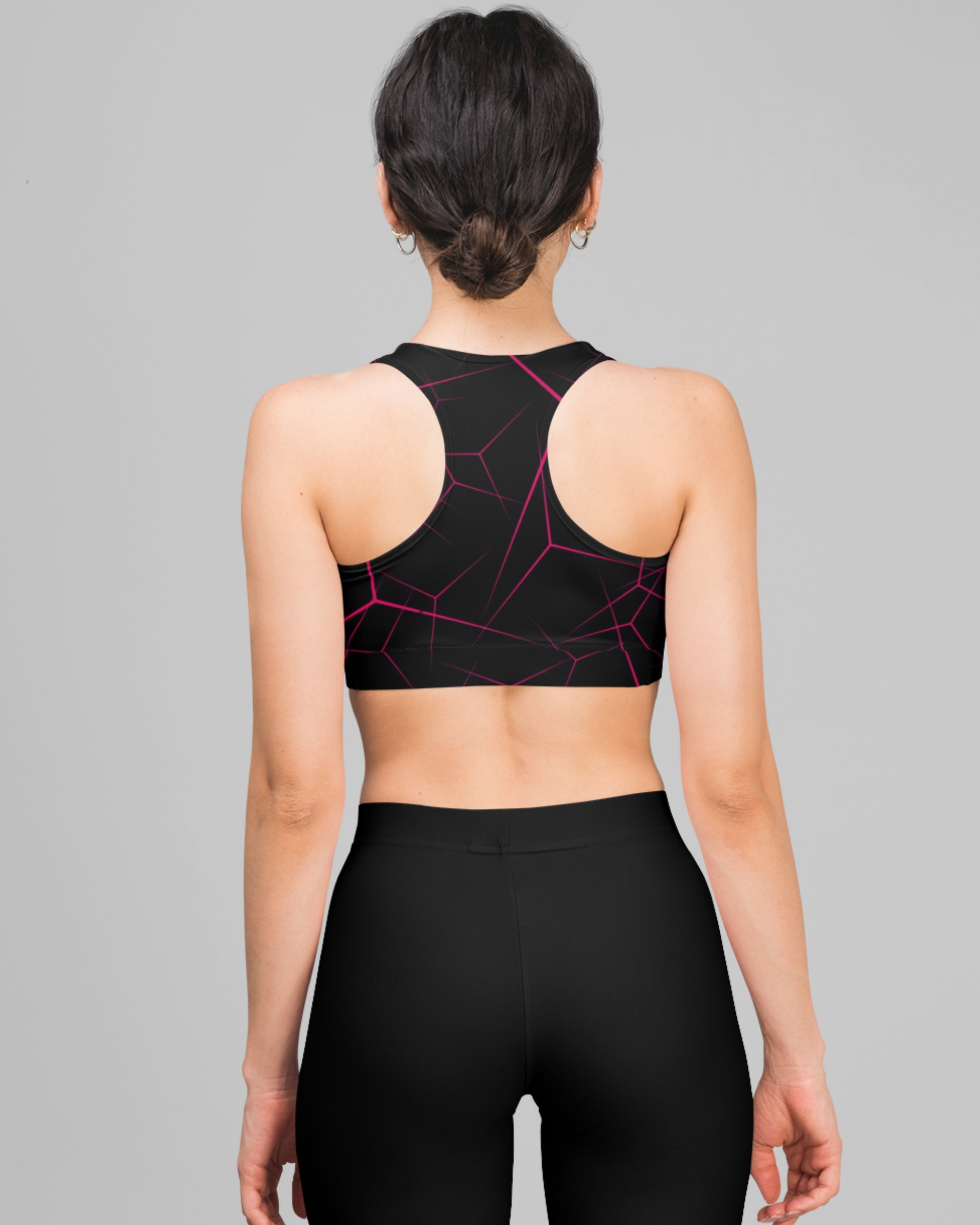 Women’s Sports Bra - Modern Abstract Line Pattern
