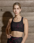 Women’s Sports Bra - Modern Abstract Line Pattern