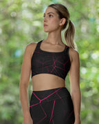 Women’s Sports Bra - Modern Abstract Line Pattern