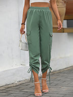Women’s High Waist Cropped Straight Trousers