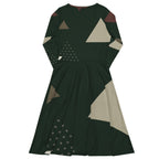 Women's midi dress - Midnight Forest Abstract Pattern