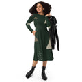 Women's midi dress - Midnight Forest Abstract Pattern
