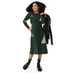 Women's midi dress - Midnight Forest Abstract Pattern