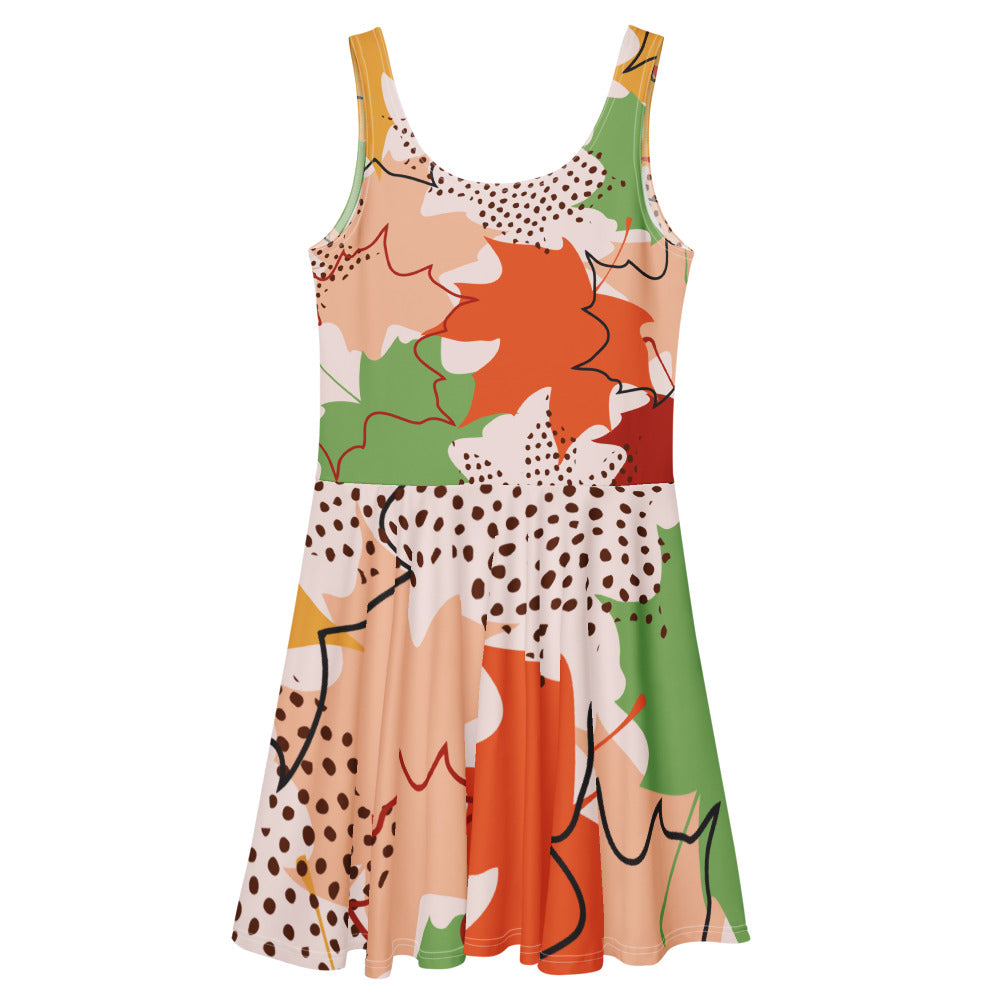 Women's Skater Dress - Autumn Leaves