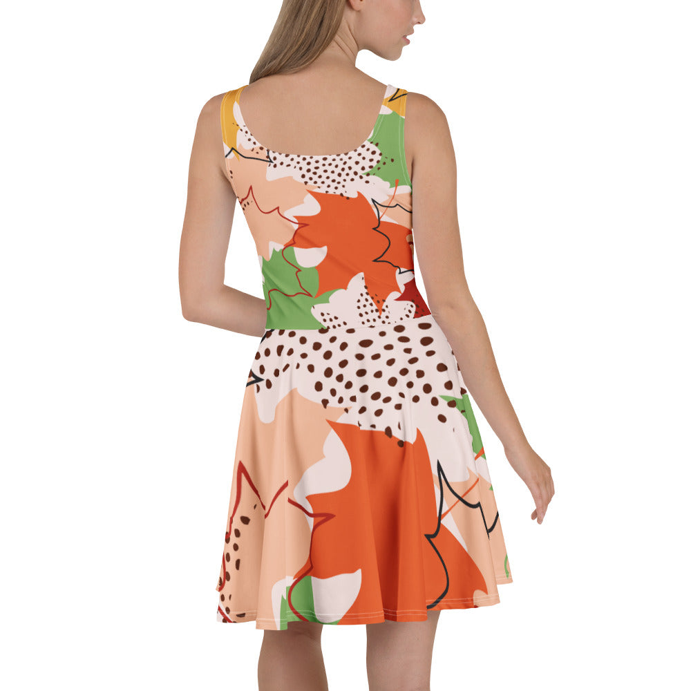 Women's Skater Dress - Autumn Leaves