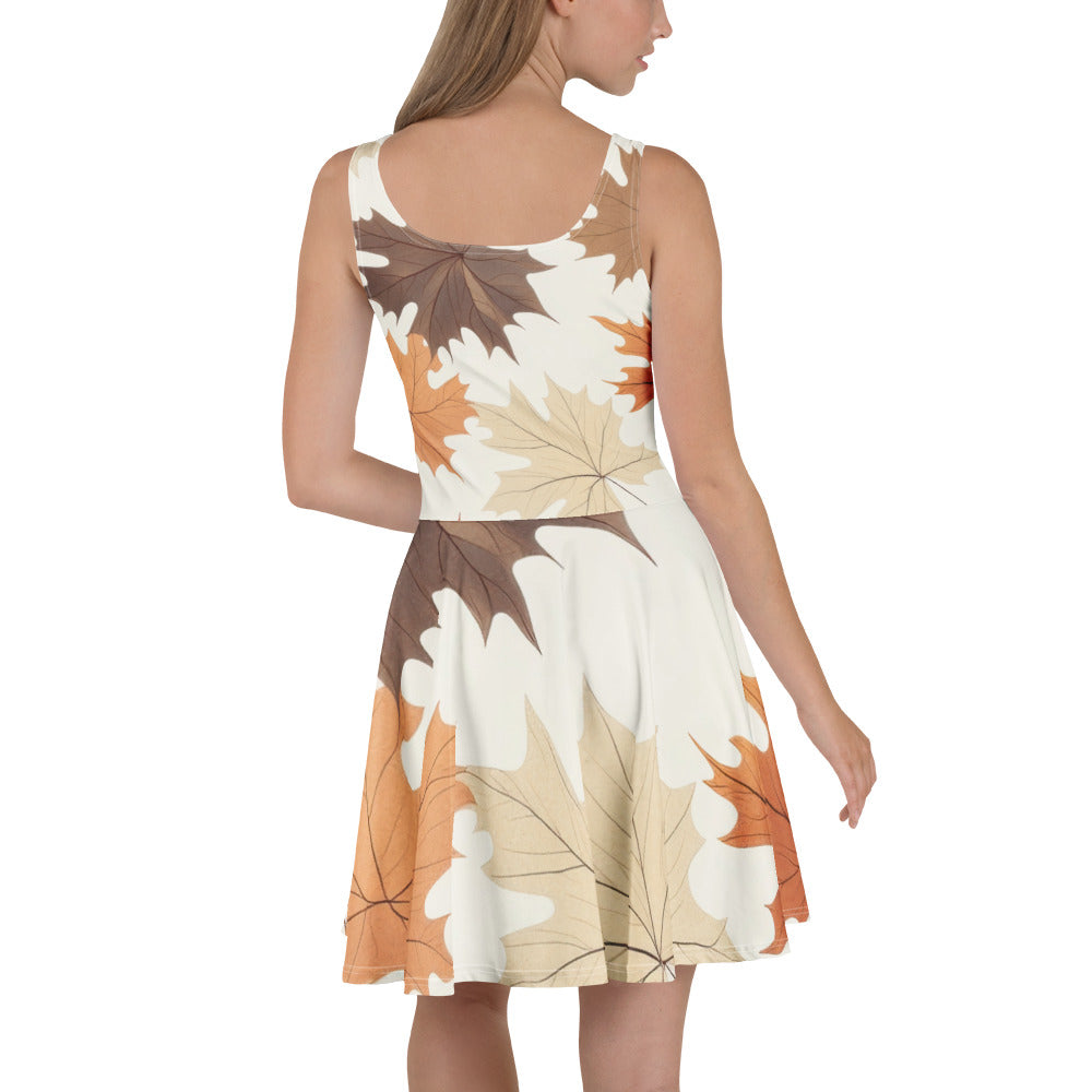 Women's Skater Dress - Autumn Leaves