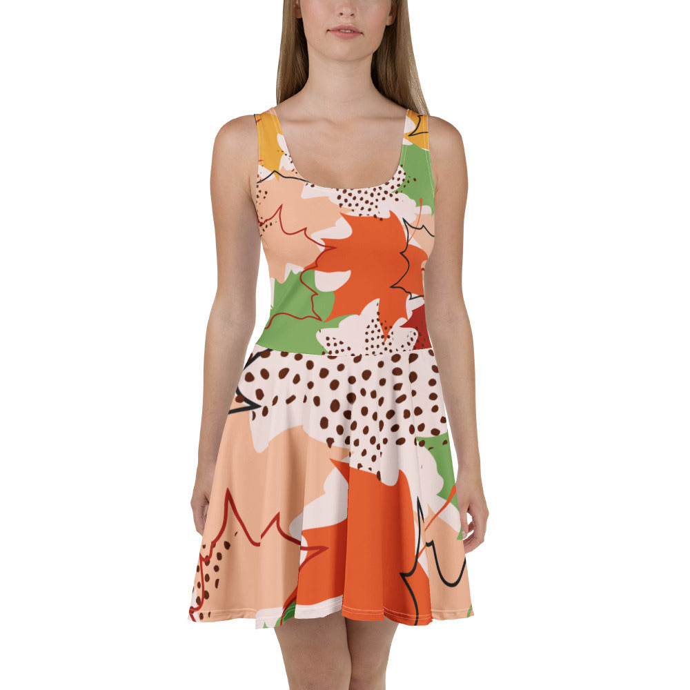 Women's Skater Dress - Autumn Leaves