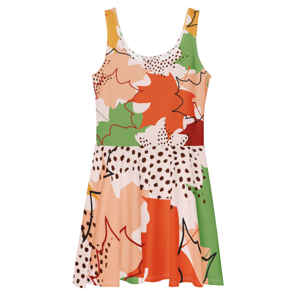 Women's Skater Dress - Autumn Leaves
