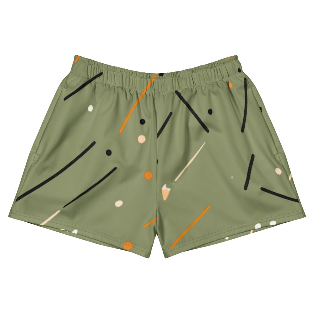 Unisex Athletic Shorts - Modern Abstract Pattern