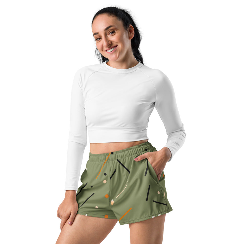 Unisex Athletic Shorts - Modern Abstract Pattern