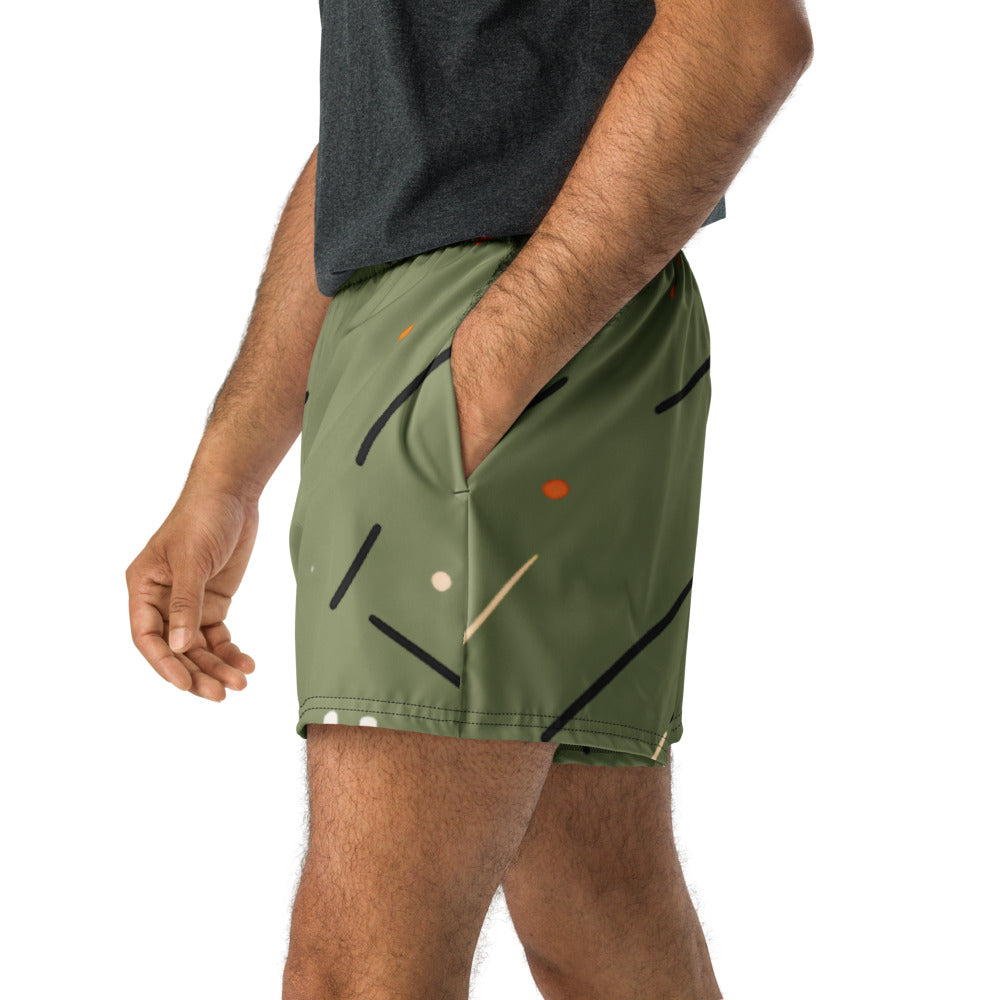 Unisex Athletic Shorts - Modern Abstract Pattern