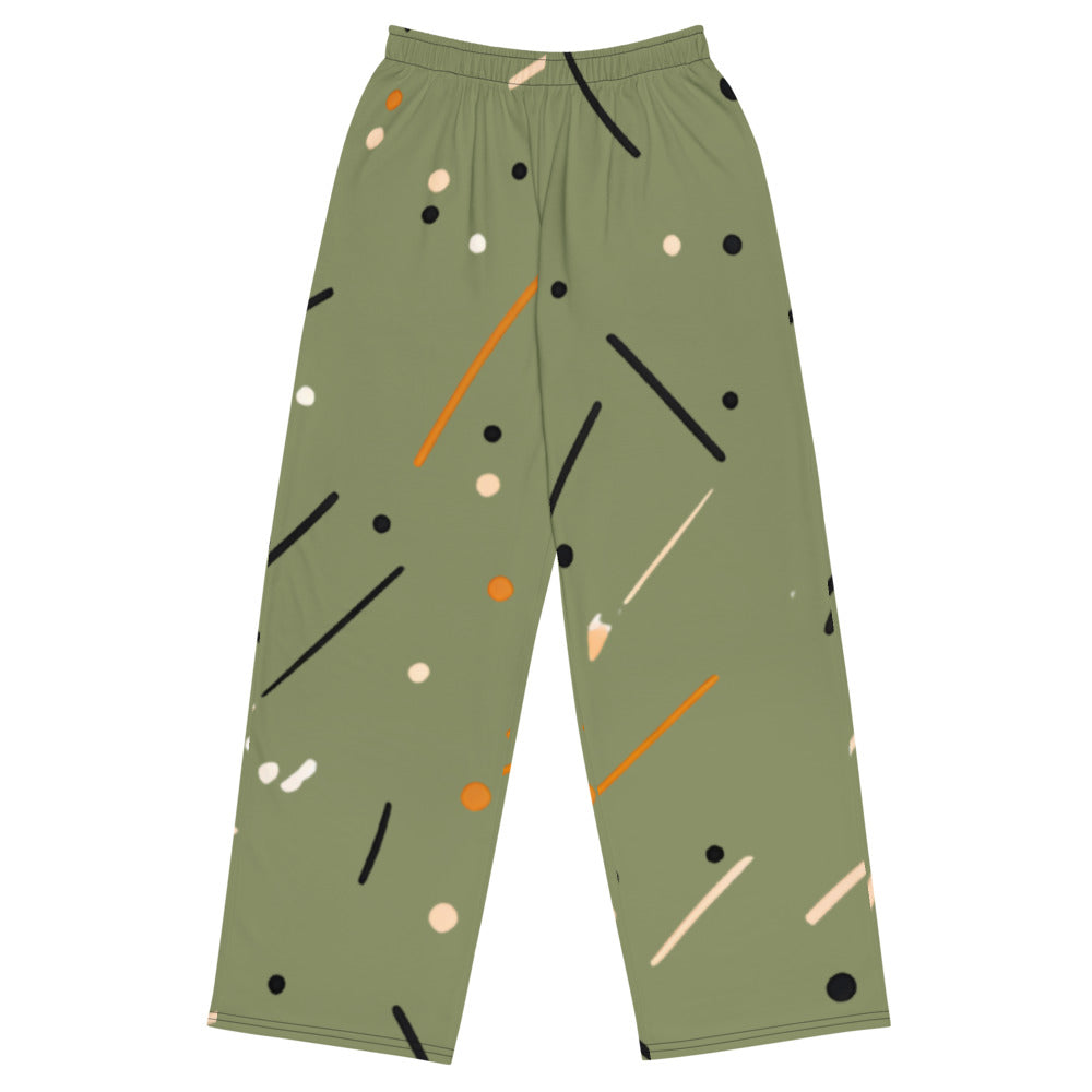 Unisex wide-leg pants - Modern Abstract Pattern