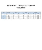 Women’s High Waist Cropped Straight Trousers