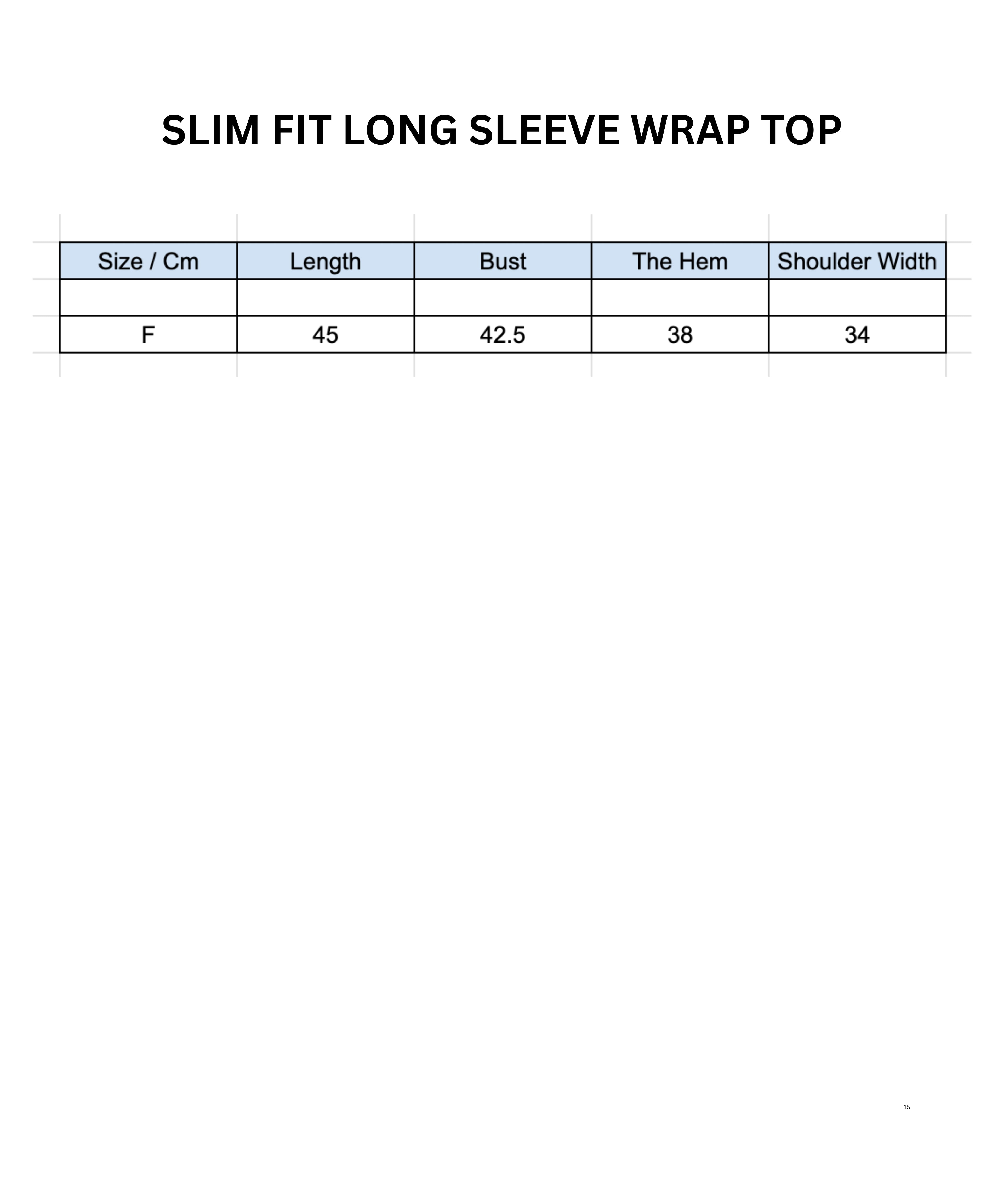 Women’s Wrap Top - Slim Fit, Long Sleeve