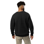 Unisex Onyx Black V-Neck Jacquard Knit Cardigan
