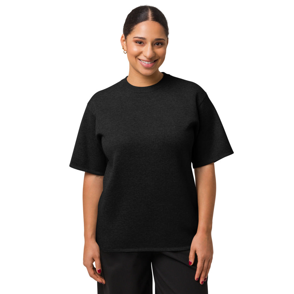 Unisex Onyx Black Jacquard Knitted Classic Tee