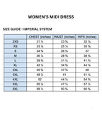 Women's Abstract Print Long Sleeve Midi Dress